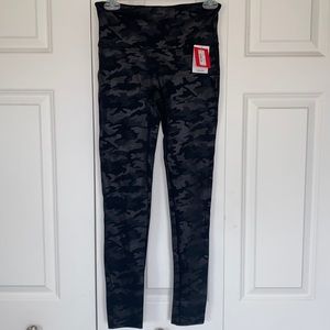 SPANX Faux Leather Camo Leggings